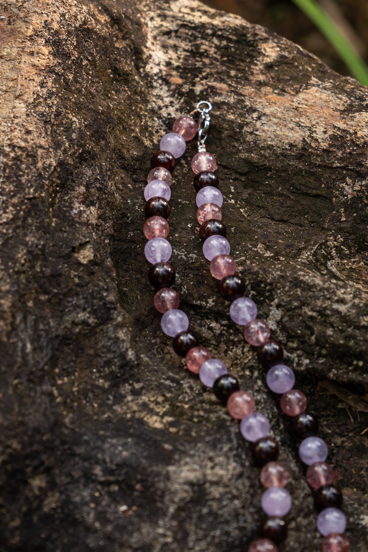 Garnet + Lavender Amethyst + Strawberry Quartz - Collar - foto 120
