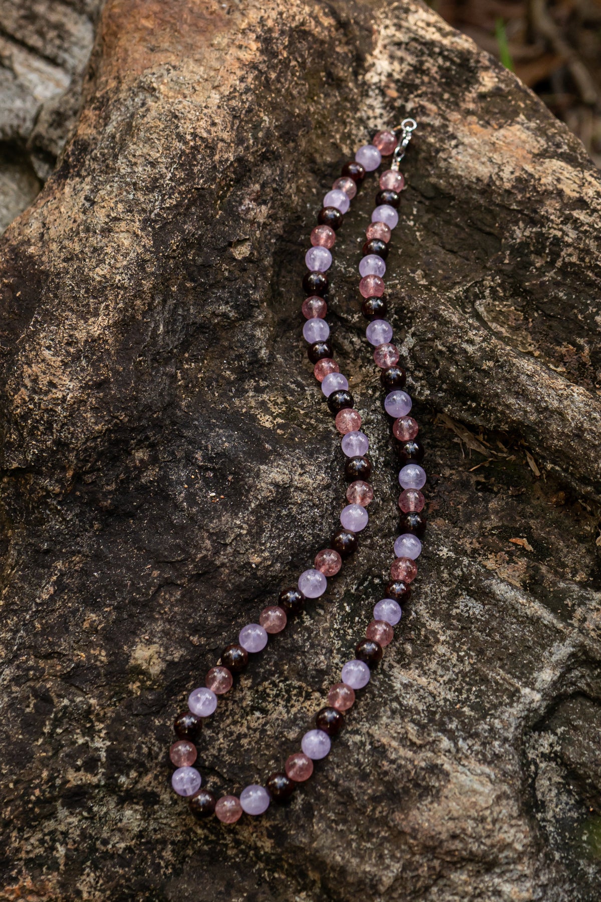 Garnet + Lavender Amethyst + Strawberry Quartz - Collar - foto 119