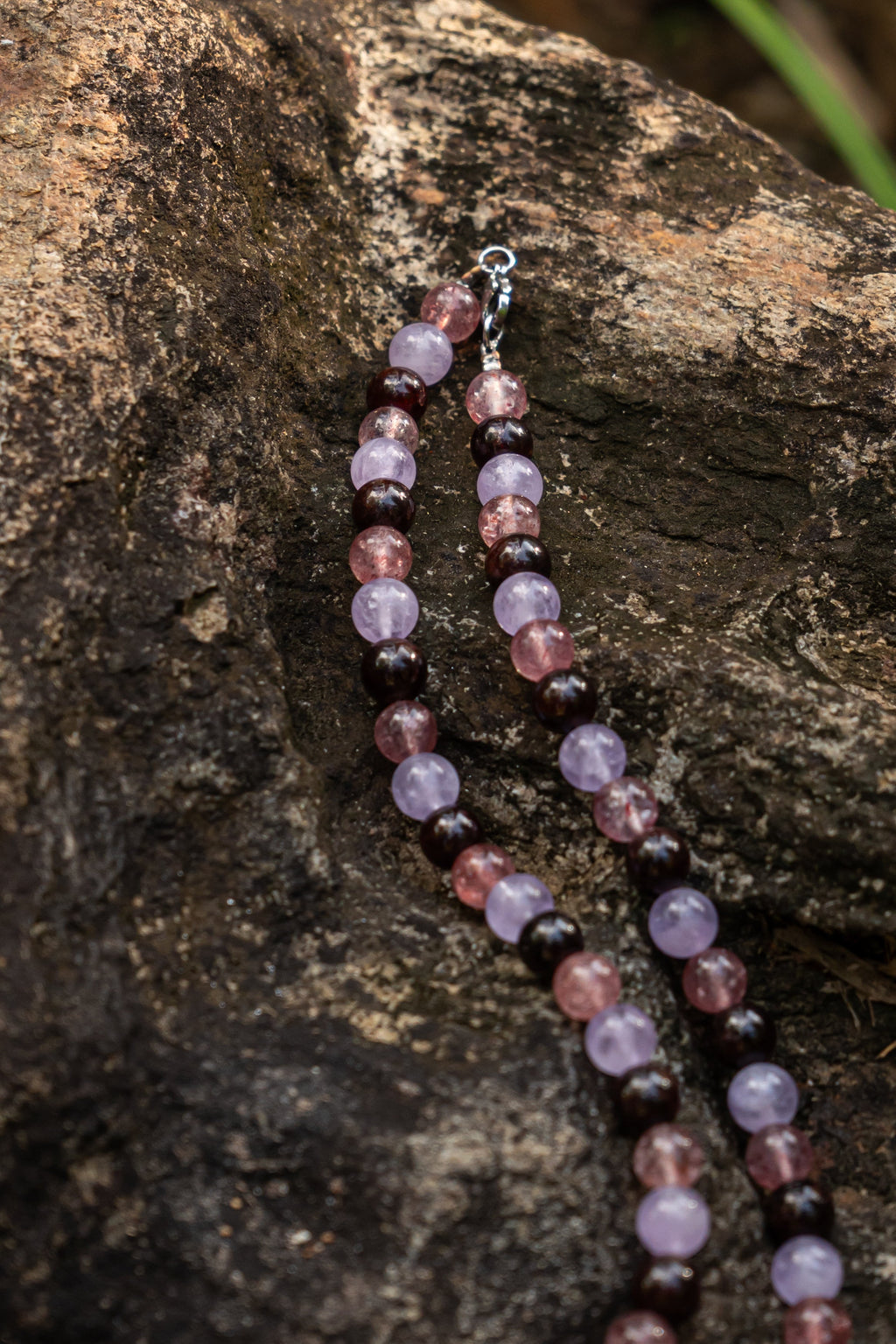 Garnet + Lavender Amethyst + Strawberry Quartz - Collar - foto 120