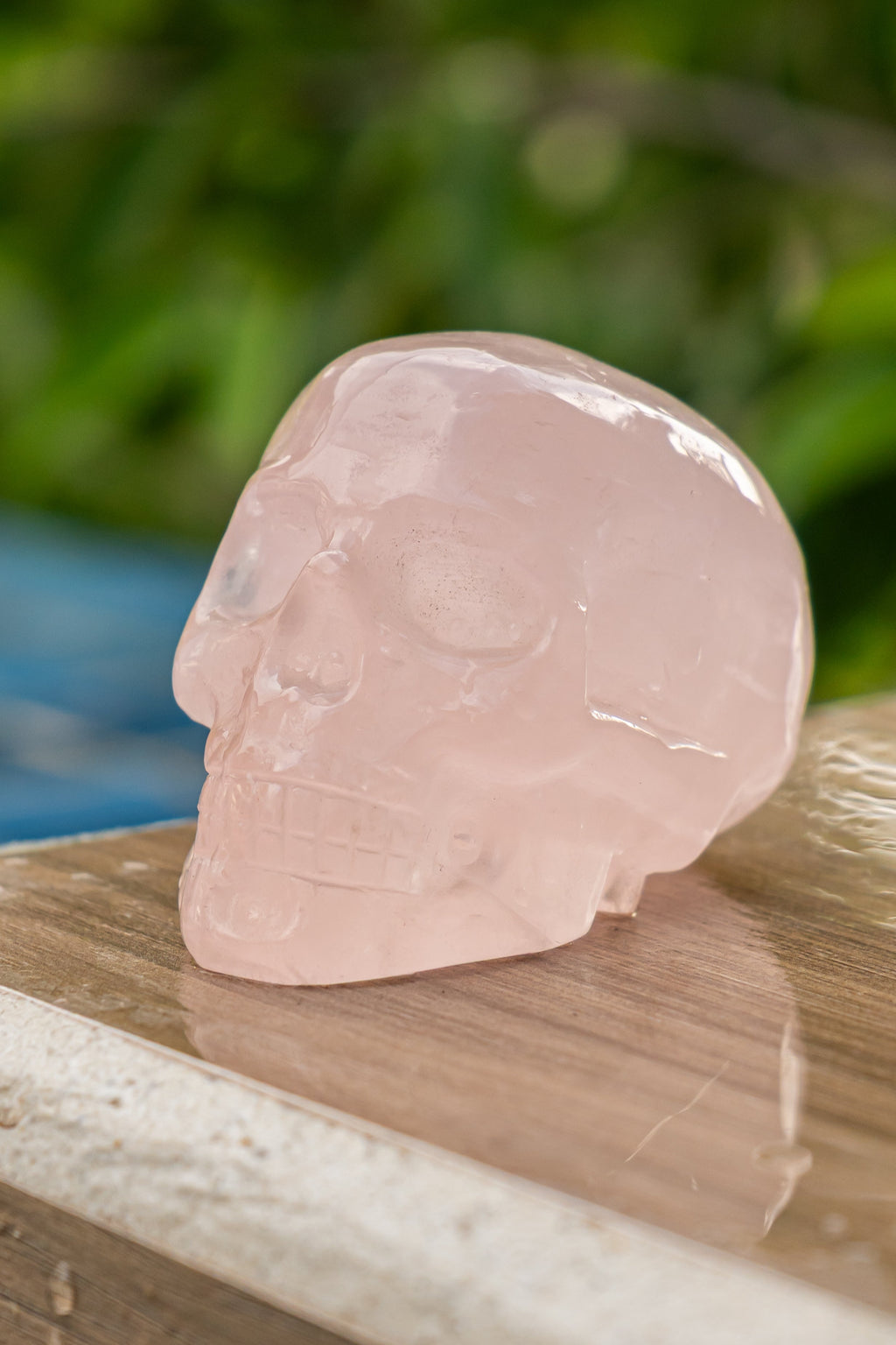 Calavera de Cuarzo Rosa - Figura - foto 171